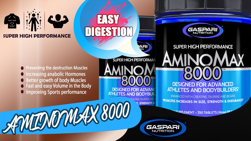 Gaspari Nutrition AminoMax 8000 Supplement for prevention of Sports Injury
