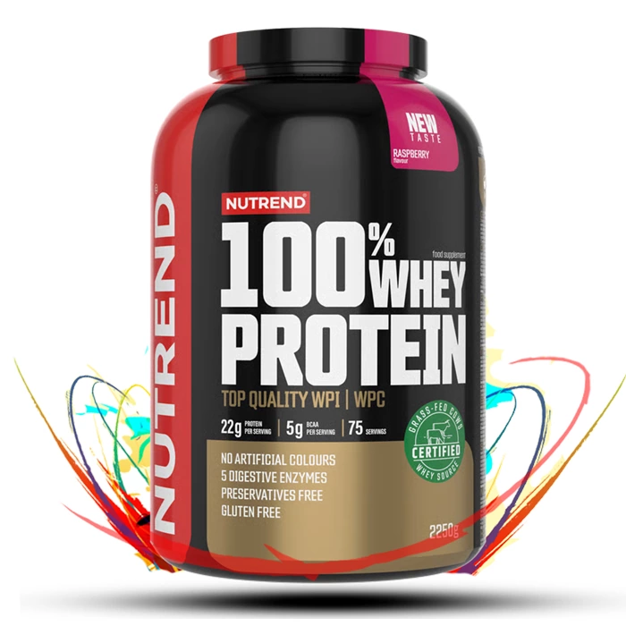 Nutrend-100%-Whey-Protein-raspberry-2250g